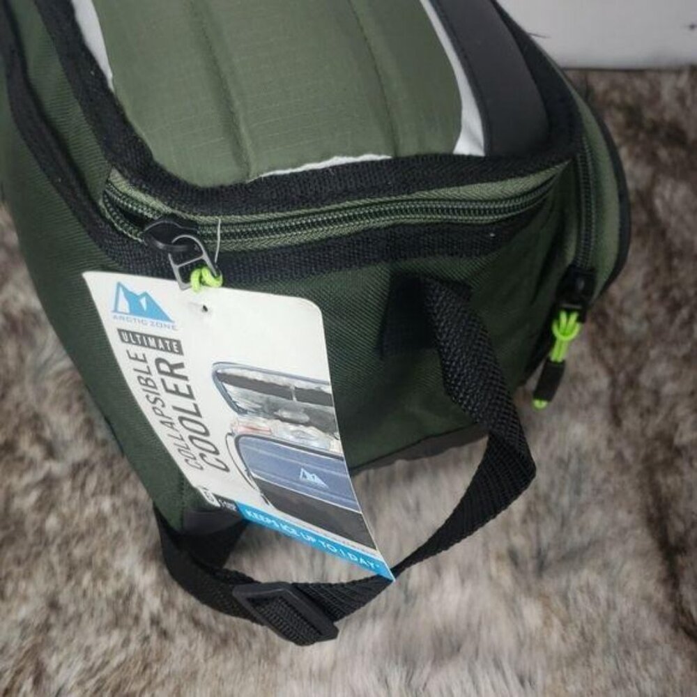 Arctic Zone Ultimate Collapsible Cooler Insulated‎ Lunch Bag Green - Picture 3 of 8